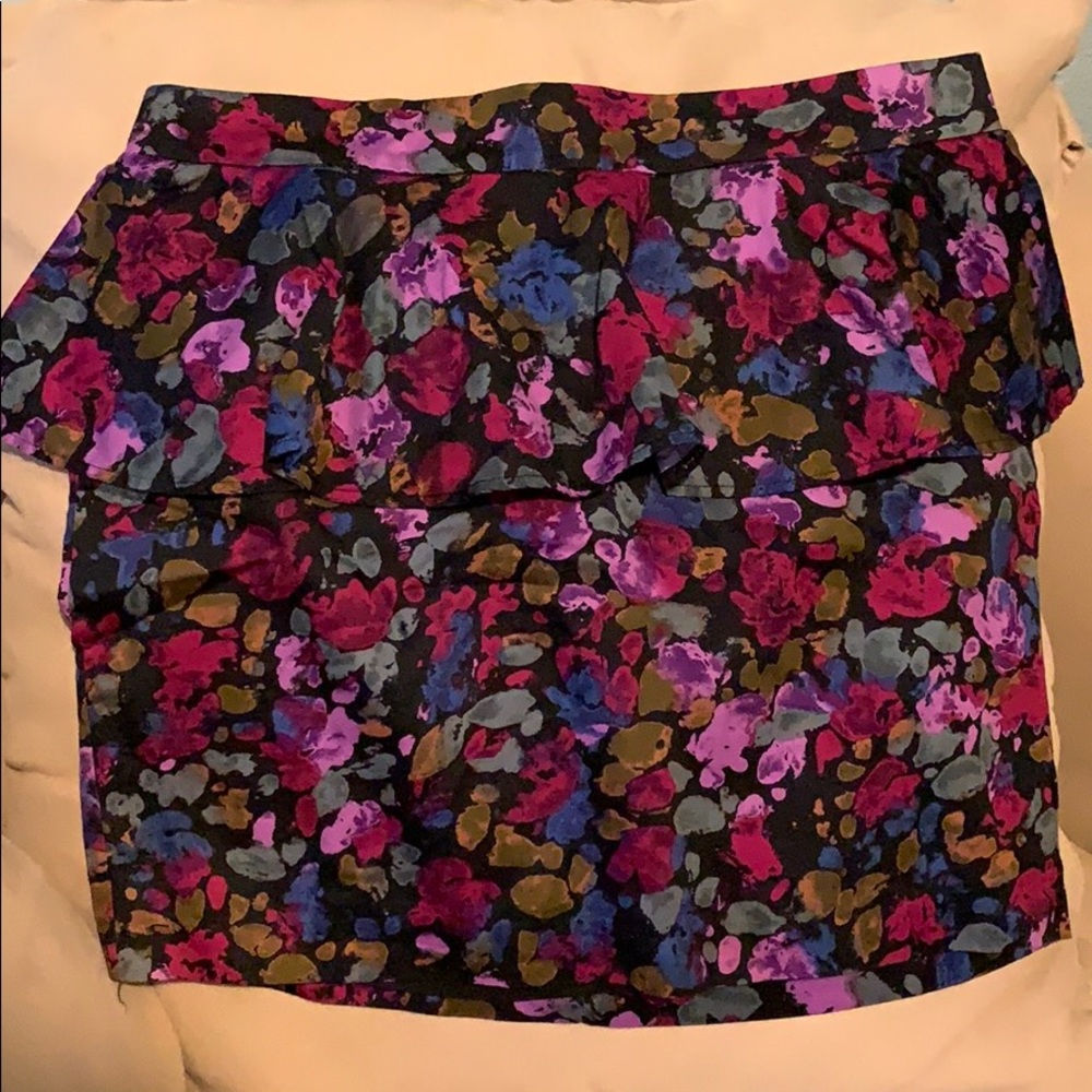 Peplum mini skirt